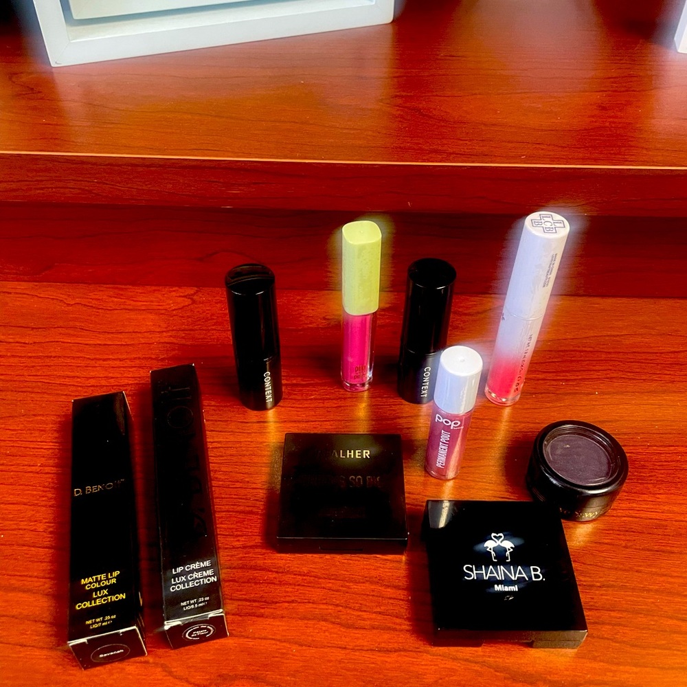 New- Lip sticks, glosses and eye shadows